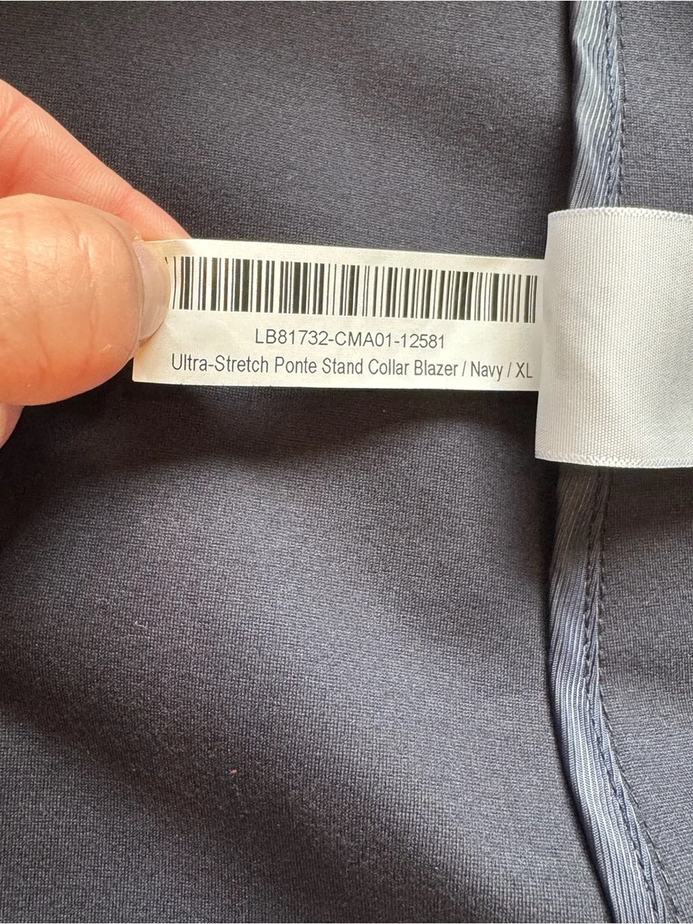 Quince Ultra-Stretch Ponte Stand Collar Blazer in Navy Size XL like new